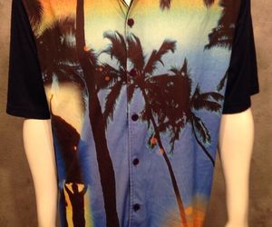 Wooden Dog Extra-Large XL Hawaiian SS Men&#39;s Shirt Tropical Island, an item from the 'Tropical Tops for Men' hand-picked list