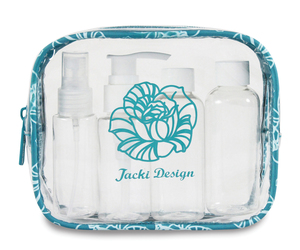 Non Metal Blue Miss Cherie Travel Bottle Set (Length=5.91) (Width=1.57) [Gm20576, an item from the 'Travel Must-Haves' hand-picked list