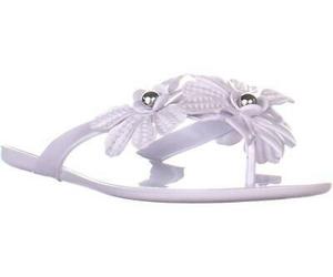 Nine West Macinee Floral Slip On Flip Flop Sandals, White, 6 US, an item from the 'Life is short. Buy the shoes.' hand-picked list