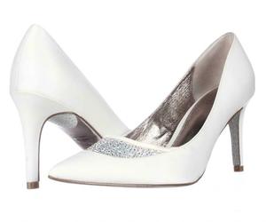 Adrianna Papell Hampton Sparkle Pointed-Toe Dress Pumps, Ivory, 8.5 US Display, an item from the 'Life is short. Buy the shoes.' hand-picked list