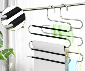 5in1 Multi-Layer Clothes Pants Trouser Hanger Rack Wardrobe Organize Space Save, an item from the 'Let's Put Things in Order' hand-picked list