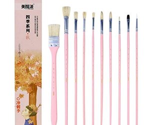 10 Pieces Paint Brushes Set Artist Paint Brushes Painting Supplies #05, an item from the 'Cool Art Supplies for the Artist in You!' hand-picked list