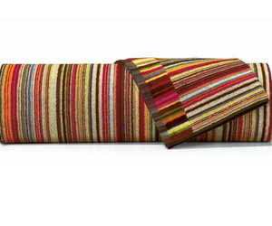 Missoni Home Jazz Color 156 Towel - Striped Terry Red &amp; Orange, an item from the 'Give the gift of a luxurious bathing experience' hand-picked list