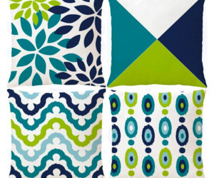 Decorative Green Blue Abstract Throw Pillow Covers Outdoor Cushion Cover Square , an item from the 'Summer Outdoor Furniture' hand-picked list