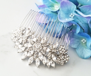 Statement Bridal Hair Comb, Focal Hair Comb, Flower Hair Comb, Large Comb, HS086, an item from the 'Playing with hair' hand-picked list