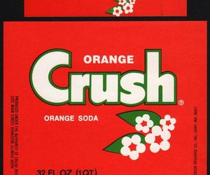Vintage soda pop bottle label ORANGE CRUSH 32oz unused new old stock n-mint+, an item from the 'Orange Twist / Orange Tang' hand-picked list