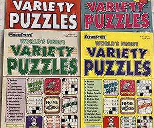 Lot of 4 Penny Press World&#39;s Finest Variety Puzzles Word Games Full Size Puzzle , an item from the 'Puzzlemaster' hand-picked list