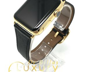 24K Gold Plated 42MM Apple Watch SERIES 2 with Black and Brown Band CUSTOM, an item from the 'Apple Watch Bands' hand-picked list