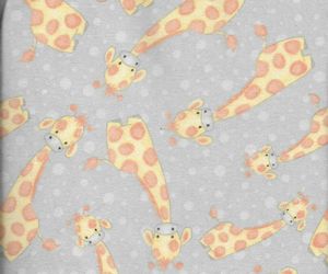 New A.E. Nathan Comfy Flannel Print Giraffes and Bubbles on Grey Fabric bt Yard, an item from the 'Fabric for Your Every Crafting Need' hand-picked list