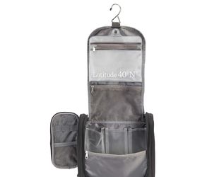 Hanging Travel Organizer in Black, an item from the 'Travel Must-Haves' hand-picked list