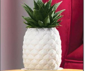 Avon Pineapple Design Ceramic Planter White Pot for Succulent Cactus Cacti NEW, an item from the 'Pretty Planters' hand-picked list