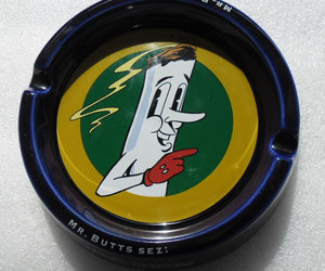 1991 Vintage Mr. Butt&#39;s Sez: &quot;Thanks For Smoking&quot;  Collectible Ceramic Ashtray G, an item from the 'Vintage Ashtrays' hand-picked list