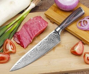 Stainless steel Chef Kitchen Knives Wood Handle Sharp Cleaver Slicing Knife, an item from the 'Beauty and the Steel Beast' hand-picked list