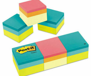 NEW Post-it Mini Cubes 2 x 2 Canary Yellow/Green Wave 400-Sheet 3/Pack, an item from the 'Back to School Supplies' hand-picked list