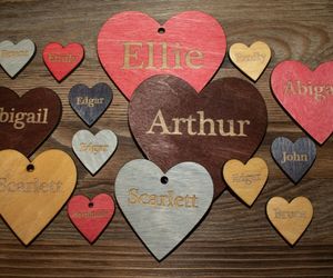 Personalized Wooden Heart - Valentine's day / Wedding Decoration Customized Gift, an item from the 'Valentines Day Gifts and Decor' hand-picked list