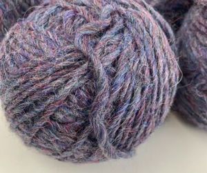 Wool Angora? Eggplant Purple Multi Color Yarn 4 Balls 14 oz Crochet Knitting , an item from the 'Yarn for All of Your Projects' hand-picked list