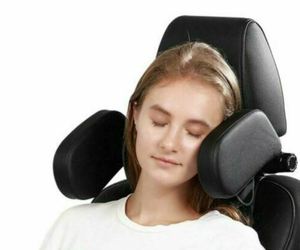 Car seat headrest neck support soft pillow adult child leather sleep kids Travel, an item from the 'Travel Must-Haves' hand-picked list