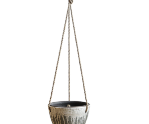 Creative Co-op Distressed Green &amp; White Hanging Terracotta Planter, an item from the 'Pretty Planters' hand-picked list