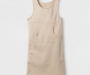 2-PACK Cat &amp; Jack Girls’ Adaptive Sleeveless Uniform Jumper Light Brown M (7/8), an item from the 'Adaptive Clothing for Every Age' hand-picked list