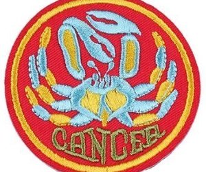 Cancer Color Embroidered Iron-On Patch Zodiac Sign - 3 inch, an item from the 'Zodiak Gifts for Cancers' hand-picked list