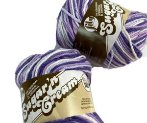 2 Skeins Lily Sugar&#39;n Cream Yarn Ombres Super Size Purple Haze 3.5oz, an item from the 'Yarn for All of Your Projects' hand-picked list