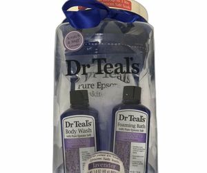 Dr Teal&#39;s 5-Piece Soothe and Sleep Bath Gift Set with Lavender Epsom Salt Bath , an item from the 'Self Care' hand-picked list